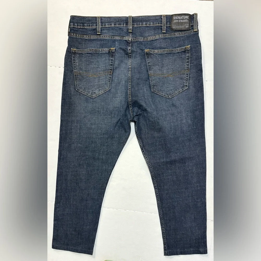 Levi’s Signature S37 Slim Straight Jeans Men’s 40x30 Medium Wash Stretch Denim